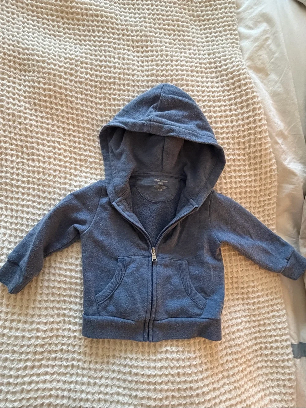 Ralph Lauren 6-9 month Blue Hooded Zip-Up Sweatshirt and Pants Set